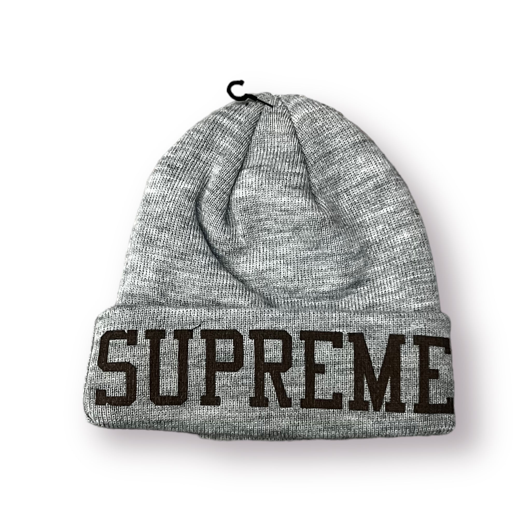 Supreme New Era Varsity Beanie Heather Grey – Get In Where You Fit In