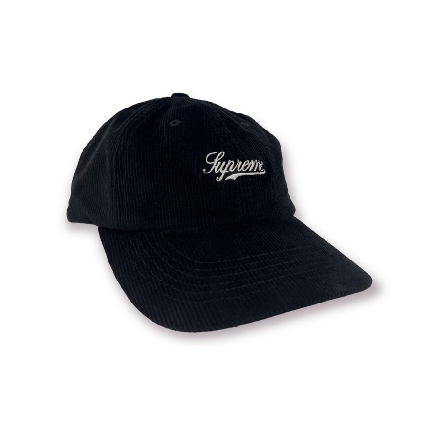 Supreme Script Corduroy 6-Panel Black – Get In Where You Fit In