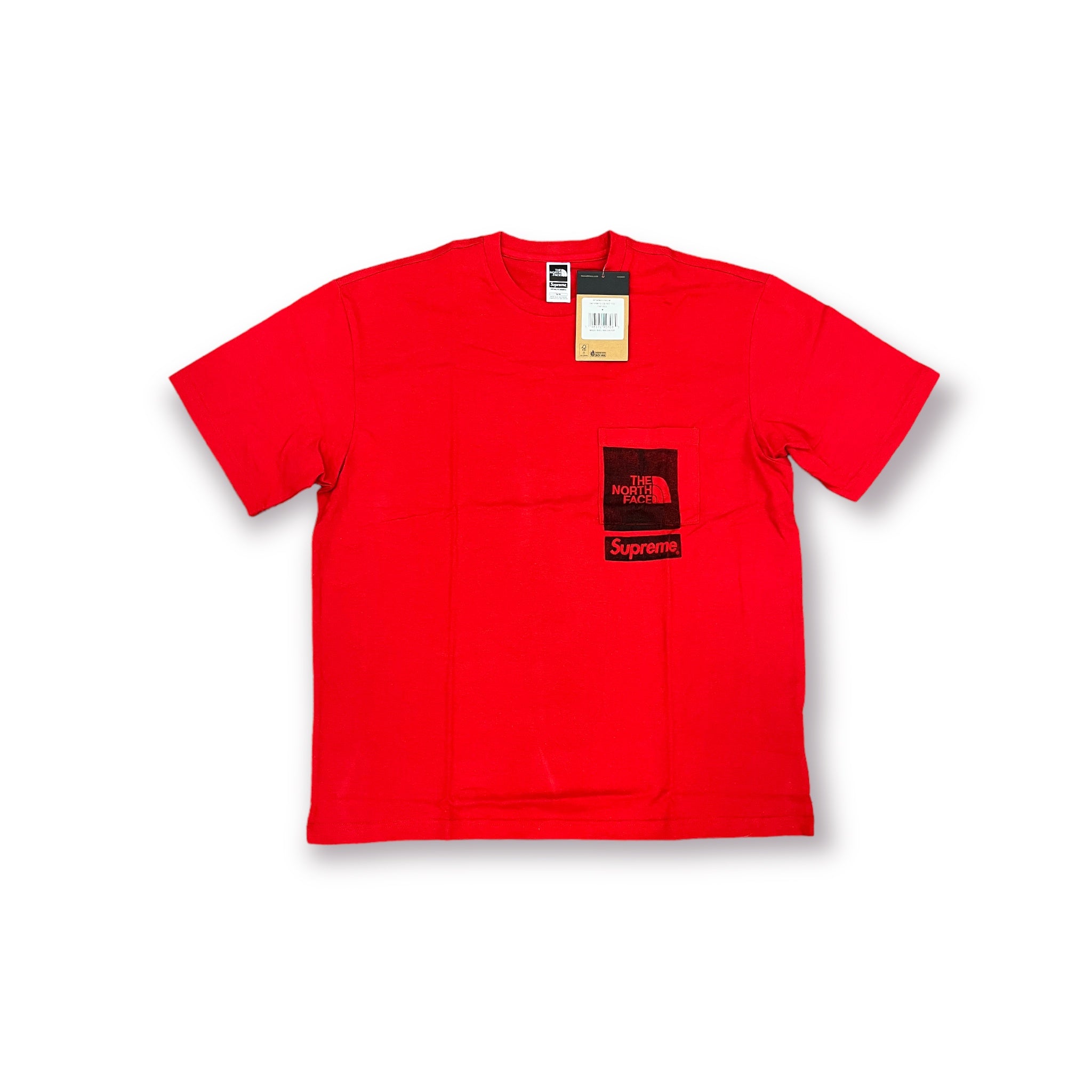 Supreme The North Face Printed Pocket Tee Red – Get In Where