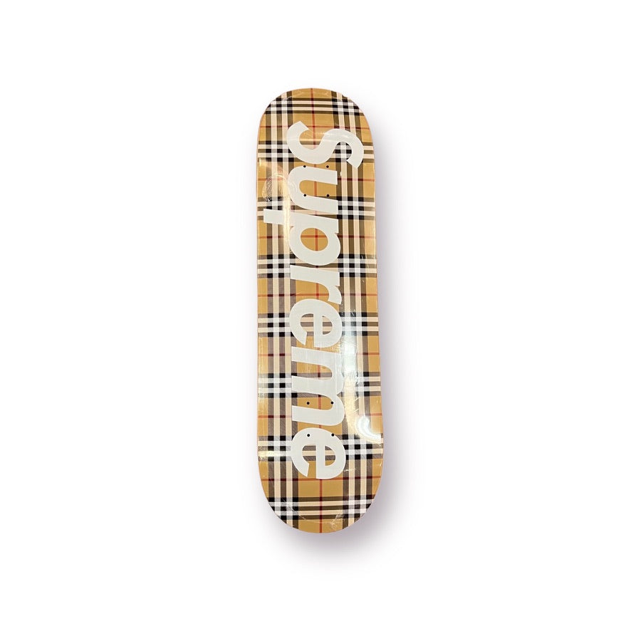 Supreme Burberry Skateboard Deck Beige – Get In Where You Fit In