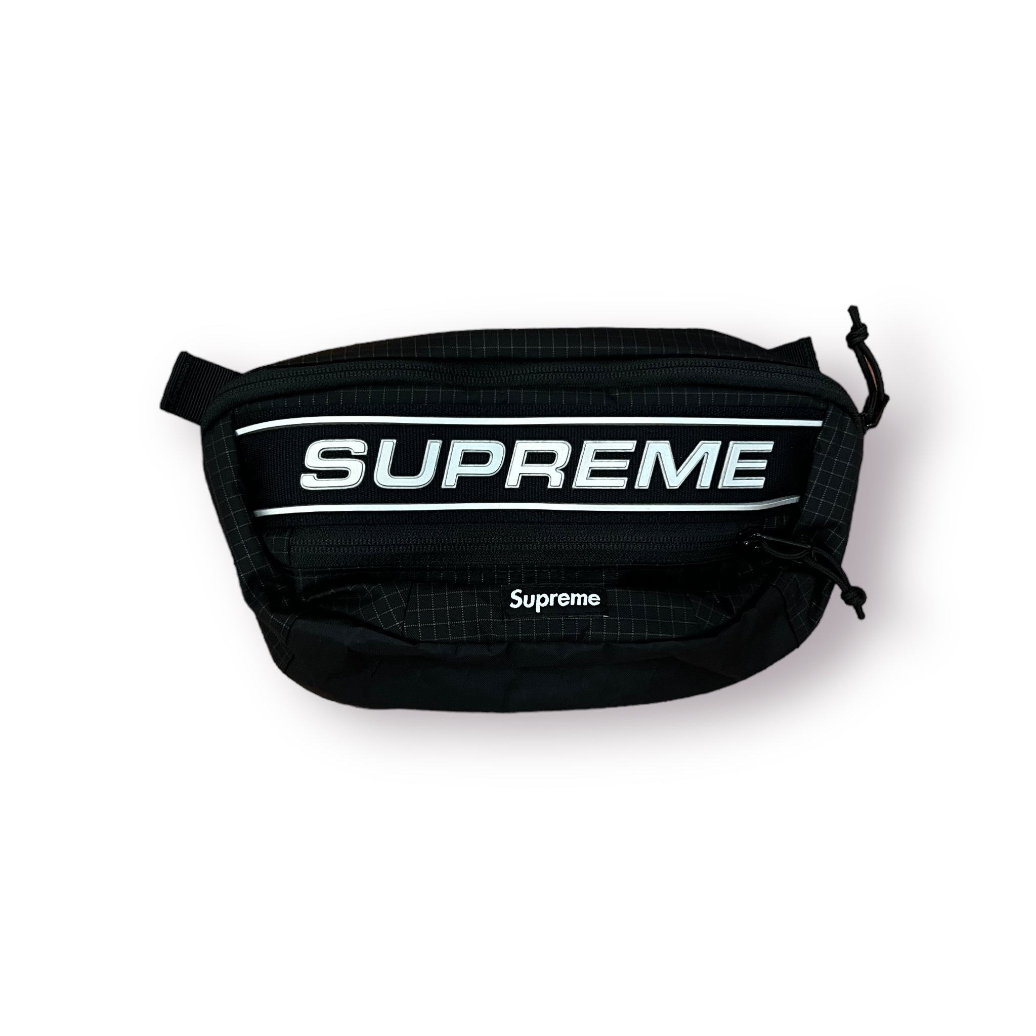 Supreme Logo Waist Bag Black – Get In Where You Fit In