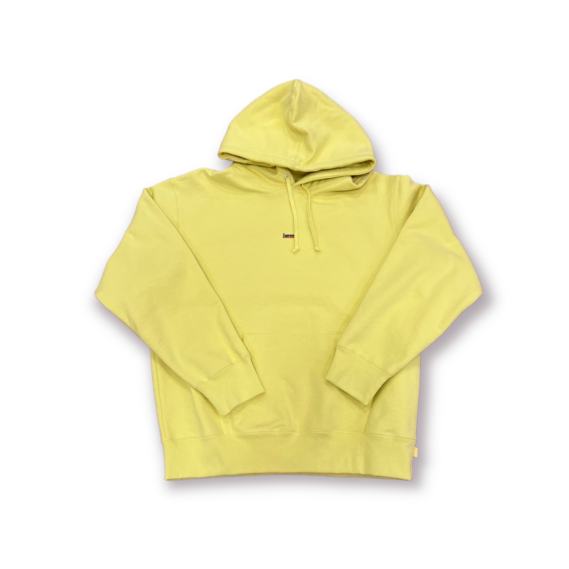 Supreme Underline Hooded Sweatshirt Pale Yellow – Get In Where You