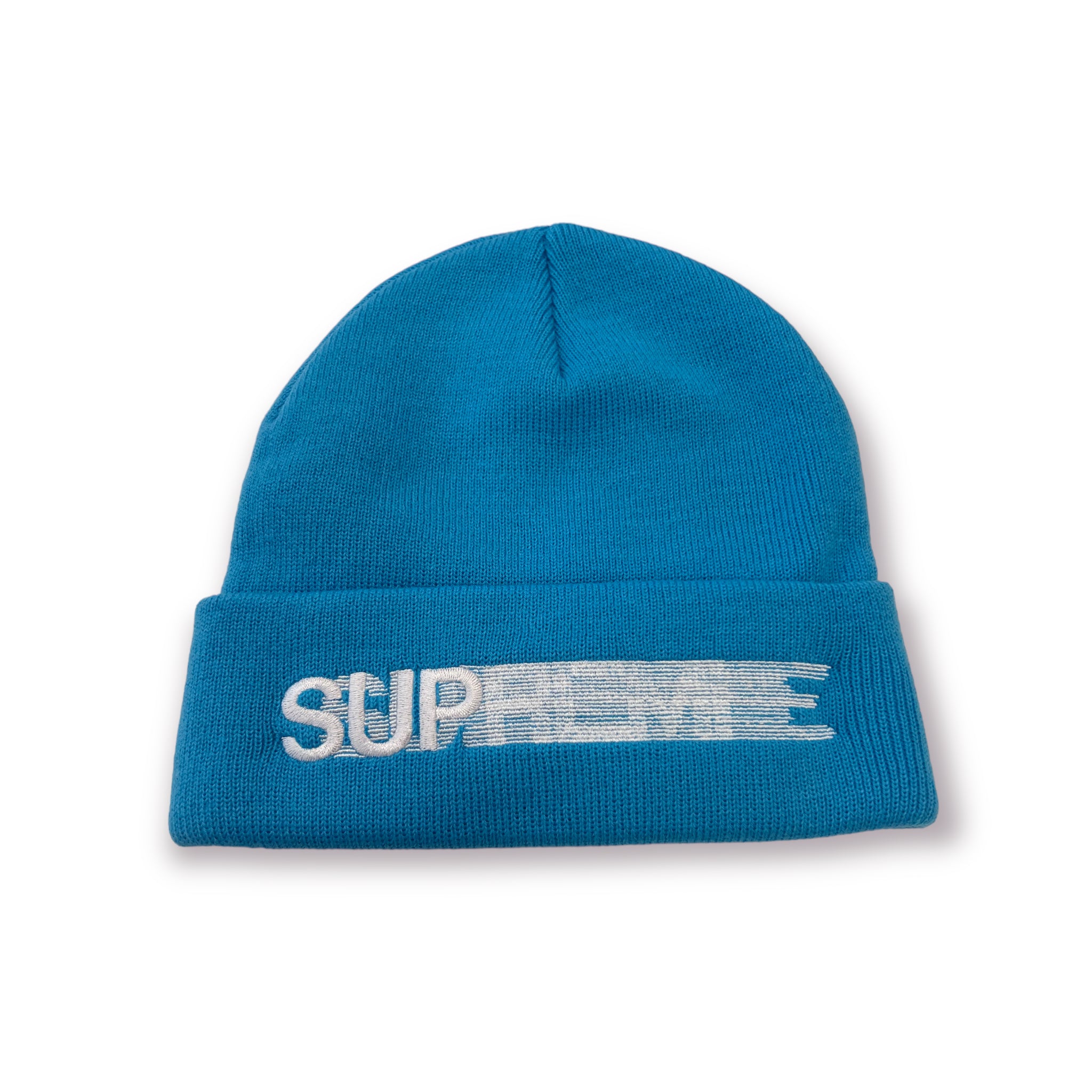 Supreme Motion Logo Beanie (SS23) Bright Blue OSFA – Get In Where