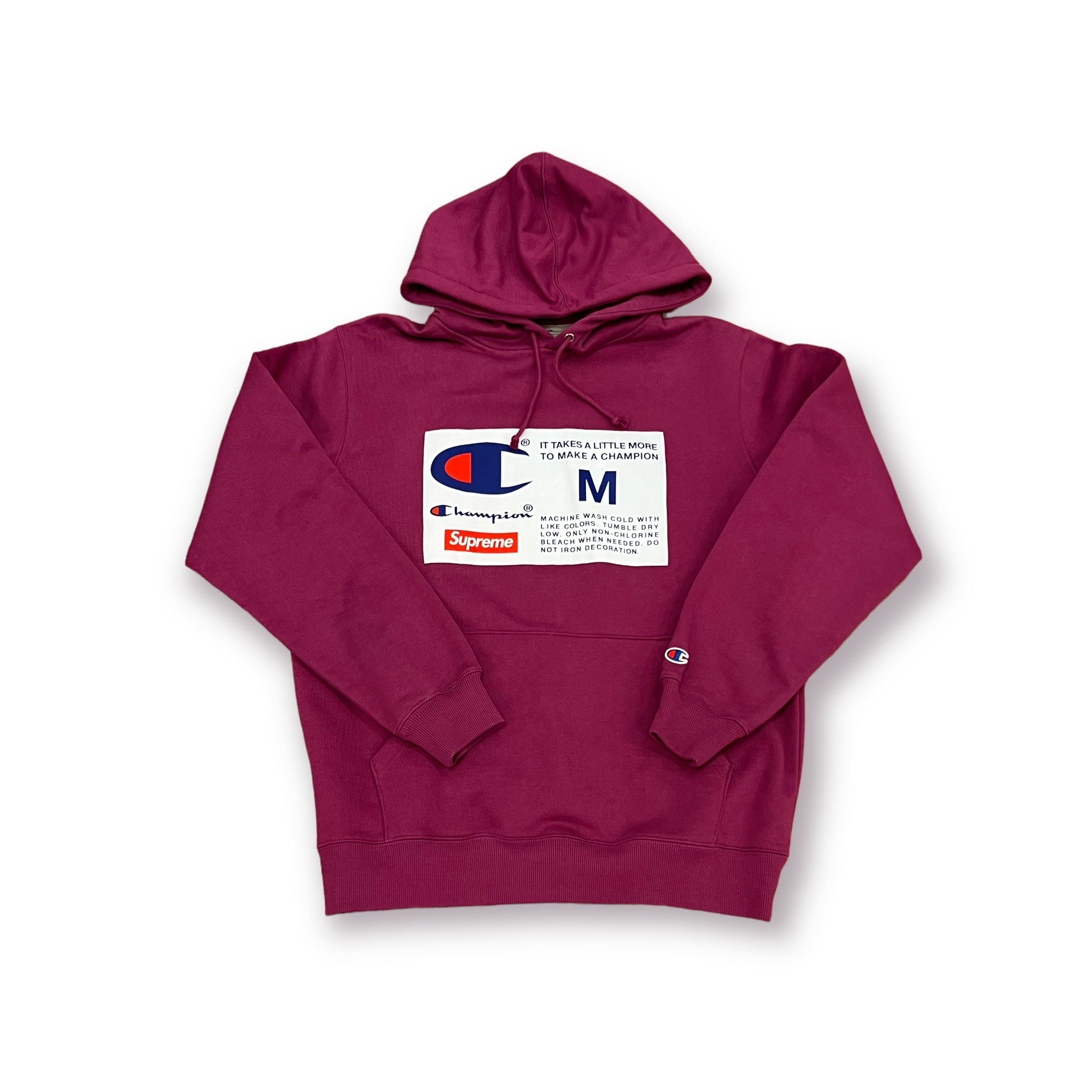 Supreme Champion Label Hooded Sweatshirt Bright Purple – Get In