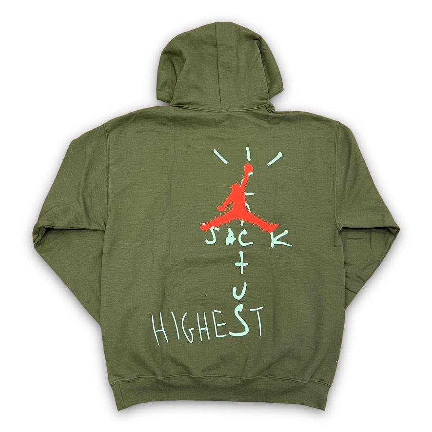 Cactus jack hoodie outlet olive